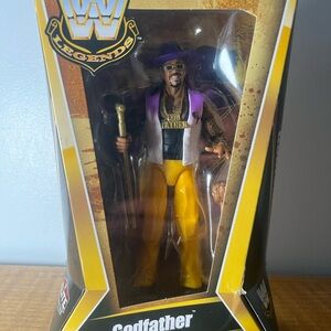 WWE Legends Godfather Figure with Purple and Yellow Outfit